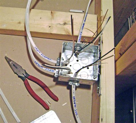 ceiling junction box install|installing ceiling light electrical box.